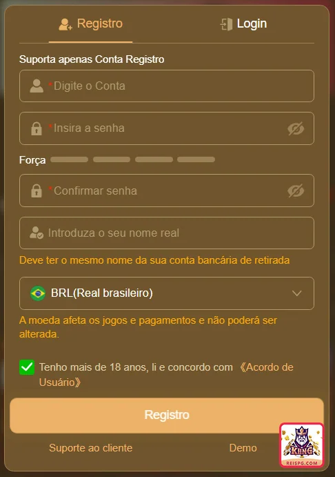 Usuário acessando login rápido no app de apostas